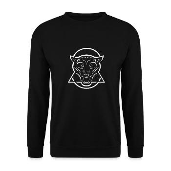 Retro Panther Cool Animal Wildlife Designs - Unisex Sweatshirt - black - Front - Alina (178cm) & Michal (187cm)