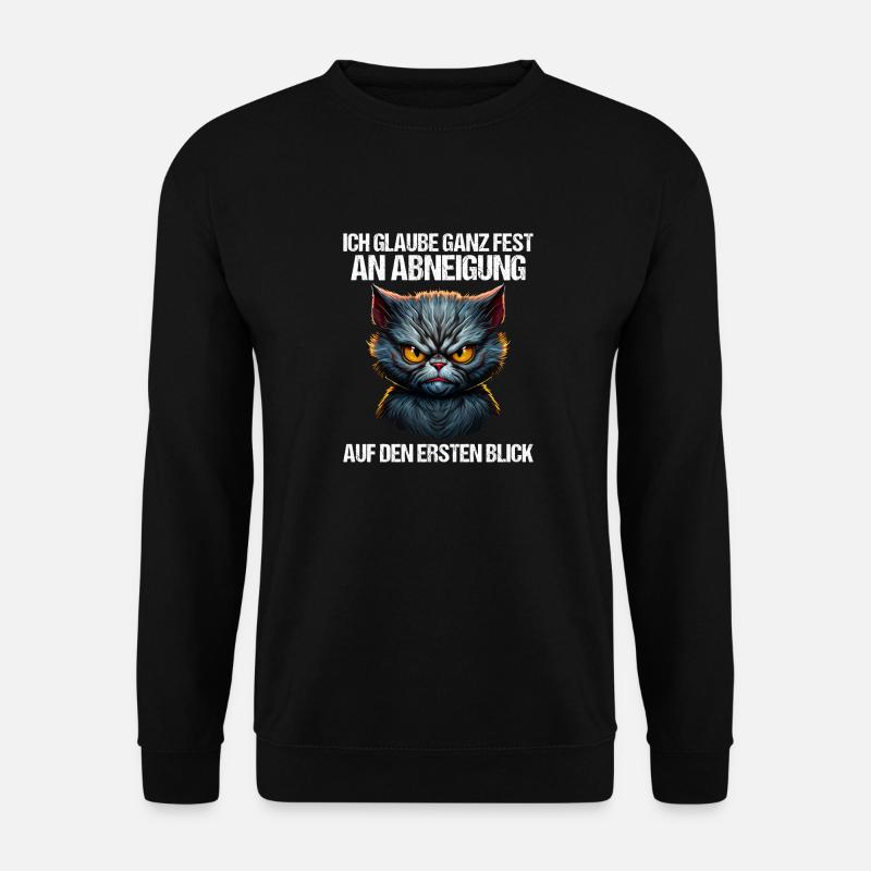Katze Kätzchen Katzenhalter Katzen Sarkasmus - Unisex Pullover - Schwarz