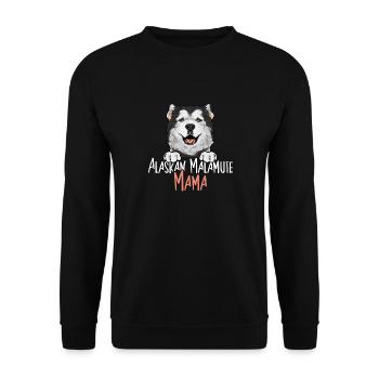Alaskan Malamute Dog - Unisex Sweatshirt - black - Front - Alina (178cm) & Michal (187cm)