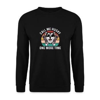 Alaskan Malamute Dog - Unisex Sweatshirt - black - Front - Alina (178cm) & Michal (187cm)