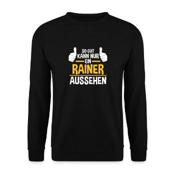 Rainer - Unisex Pullover - Schwarz - Vorne - Alina (178cm) & Michal (187cm)