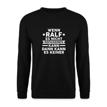 Ralf - Unisex Pullover - Schwarz - Vorne - Alina (178cm) & Michal (187cm)