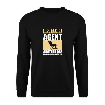 Agent d’assurance Évaluateur Courtier d’assurance - Sweat-shirt Unisexe - noir - Devant - Alina (178cm) & Michal (187cm)