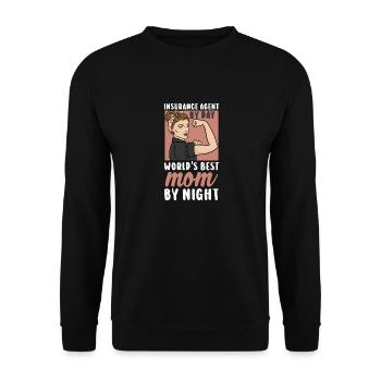 Agent d’assurance Évaluateur Courtier d’assurance - Sweat-shirt Unisexe - noir - Devant - Alina (178cm) & Michal (187cm)