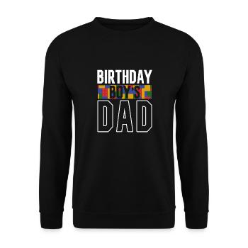 Le père d’un garçon d’anniversaire construit des blocs de construction - Sweat-shirt Unisexe - noir - Devant - Alina (178cm) & Michal (187cm)