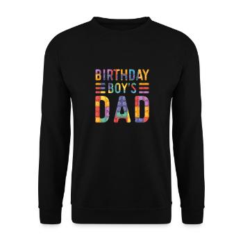 Le père d’un garçon d’anniversaire construit des blocs de construction - Sweat-shirt Unisexe - noir - Devant - Alina (178cm) & Michal (187cm)