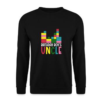 Oncle du garçon d’anniversaire Bauklötze - Sweat-shirt Unisexe - noir - Devant - Alina (178cm) & Michal (187cm)