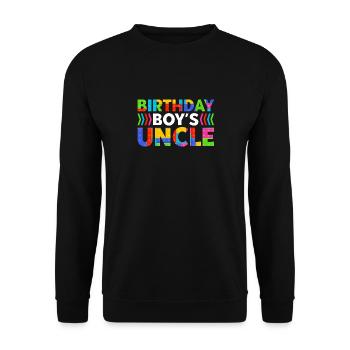Oncle du garçon d’anniversaire Bauklötze - Sweat-shirt Unisexe - noir - Devant - Alina (178cm) & Michal (187cm)