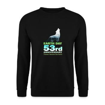 Soutenez la durabilité à l’occasion du Jour de la Terre 2023 - Sweat-shirt Unisexe - noir - Devant - Alina (178cm) & Michal (187cm)