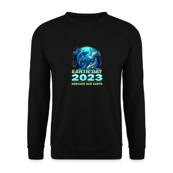 Earth Day Celebration 2023 Theme: Restore Our Eart - Unisex Sweatshirt - black - Front - Alina (178cm) & Michal (187cm)