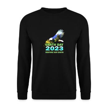 Happy Earth Day 2023 - Restore Our Earth - Unisex Sweatshirt - black - Front - Alina (178cm) & Michal (187cm)
