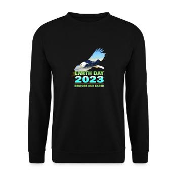 Be Eco-Friendly - for Earth Day 2023 - Unisex Sweatshirt - black - Front - Alina (178cm) & Michal (187cm)
