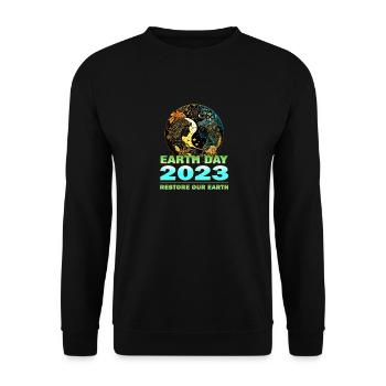 Wiederherstellung unserer Erde - Tag der Erde für Umweltschützer - Unisex Pullover - Schwarz - Vorne - Alina (178cm) & Michal (187cm)