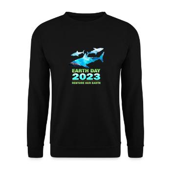 Restore Our Earth: Earth Day 2023 Theme - Unisex Sweatshirt - black - Front - Alina (178cm) & Michal (187cm)