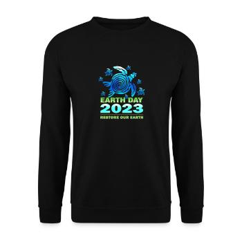 April Earth Day Awareness - Unisex Sweatshirt - black - Front - Alina (178cm) & Michal (187cm)