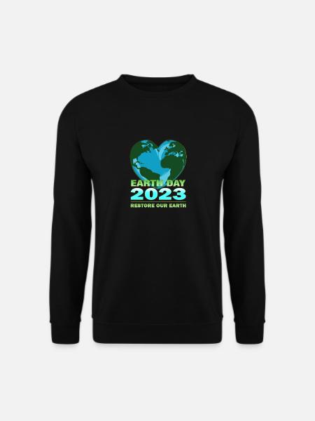Les hommes et les femmes aiment la planète Terre : Jour de la Terre - Sweat-shirt Unisexe - noir