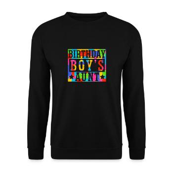 Blocs de construction de la tante du garçon d’anniversaire - Sweat-shirt Unisexe - noir - Devant - Alina (178cm) & Michal (187cm)