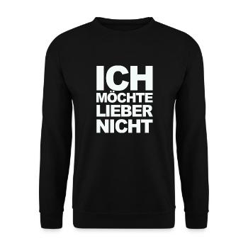 Bartleby the Schreiber - Ich möchte lieber nicht - Unisex Pullover - Schwarz - Vorne - Alina (178cm) & Michal (187cm)