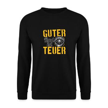 Guter Rad ist Teuer! Tuner Felgen Spruch Tuning - Unisex Pullover - Schwarz - Vorne - Alina (178cm) & Michal (187cm)