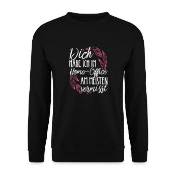 Home Office Freundin Arbeit Freundschaft Lieblings - Unisex Pullover - Schwarz - Vorne - Alina (178cm) & Michal (187cm)