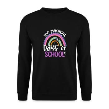 100 Magical Days Of School Enrollment Beginners - Unisex Sweatshirt - black - Front - Alina (178cm) & Michal (187cm)