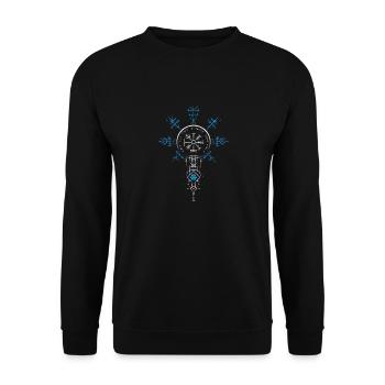 Celtic Vikinger Vegvisir compas Vikings - Sweat-shirt Unisexe - noir - Devant - Alina (178cm) & Michal (187cm)