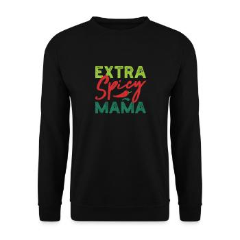 Extra Spicy Mama Cinco de Mayo Mexican - Unisex Sweatshirt - black - Front - Alina (178cm) & Michal (187cm)