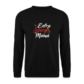 Extra Spicy Mama Cinco De Mayo Mexikanischer - Unisex Pullover - Schwarz - Vorne - Alina (178cm) & Michal (187cm)