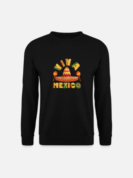 Viva Mexico Cinco De Mayo Calavera Lustige mexikan - Unisex Pullover - Schwarz