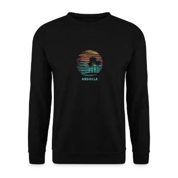 Anguilla Cool Souvenir Urlaub künstlerisch - Unisex Pullover - Schwarz - Vorne - Alina (178cm) & Michal (187cm)