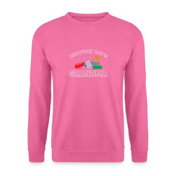 Birthday Kids Grandma Building Blocks - Unisex Sweatshirt - pink - Front