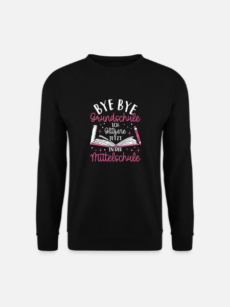 BYE BYE Grundschule ICH GLITZERE JETZT IN DER Mitt - Unisex Pullover - Schwarz