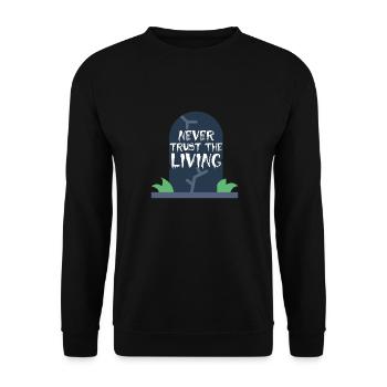 Halloween horror scary saying - Unisex Sweatshirt - black - Front - Alina (178cm) & Michal (187cm)