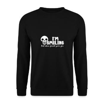 Halloween horror scary saying - Unisex Sweatshirt - black - Front - Alina (178cm) & Michal (187cm)