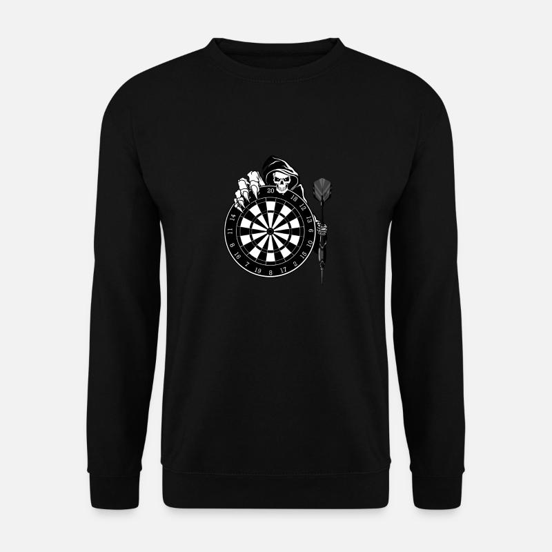 Darts Sensenmann Skelett - Unisex Pullover - Schwarz
