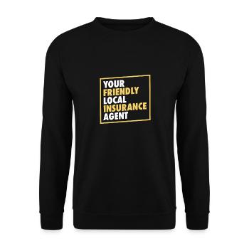 Versicherungsagent Gutachter Versicherungsmakler - Unisex Pullover - Schwarz - Vorne - Alina (178cm) & Michal (187cm)