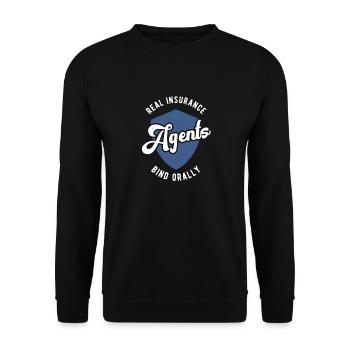 Agent d’assurance Évaluateur Courtier d’assurance - Sweat-shirt Unisexe - noir - Devant - Alina (178cm) & Michal (187cm)