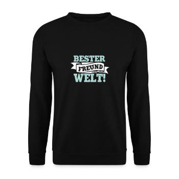 Bester Kumpel der Welt Freundschaft Freund - Unisex Pullover - Schwarz - Vorne - Alina (178cm) & Michal (187cm)