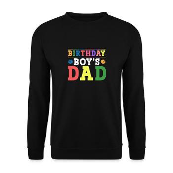 Le père d’un garçon d’anniversaire construit des blocs de construction - Sweat-shirt Unisexe - noir - Devant - Alina (178cm) & Michal (187cm)
