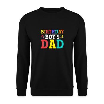 Le père d’un garçon d’anniversaire construit des blocs de construction - Sweat-shirt Unisexe - noir - Devant - Alina (178cm) & Michal (187cm)