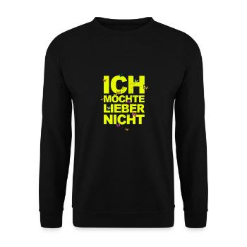 Bartleby the Schreiber - Ich möchte lieber nicht - Unisex Pullover - Schwarz - Vorne - Alina (178cm) & Michal (187cm)