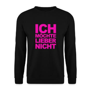 Bartleby the Schreiber - Ich möchte lieber nicht - Unisex Pullover - Schwarz - Vorne - Alina (178cm) & Michal (187cm)