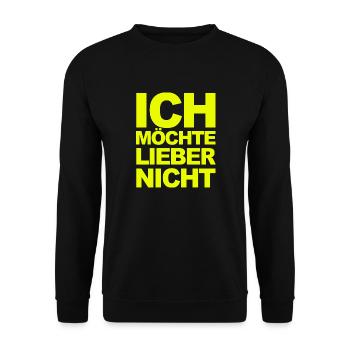 Bartleby the Schreiber - Ich möchte lieber nicht - Unisex Pullover - Schwarz - Vorne - Alina (178cm) & Michal (187cm)