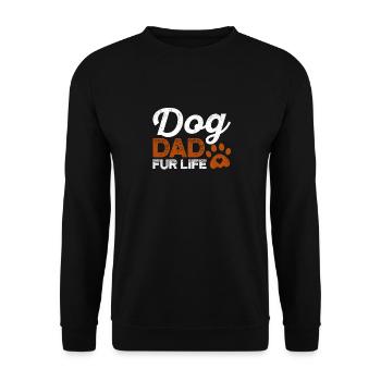 Hund Papa Fell Leben Hunde Liebhaber Papa Vatertag - Unisex Pullover - Schwarz - Vorne - Alina (178cm) & Michal (187cm)
