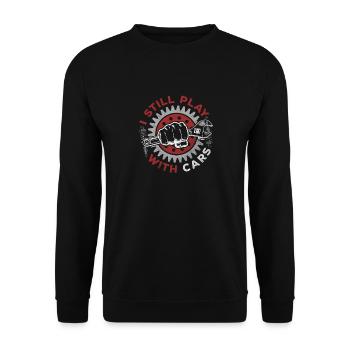I still play with cars - PS lovers - Unisex Sweatshirt - black - Front - Alina (178cm) & Michal (187cm)