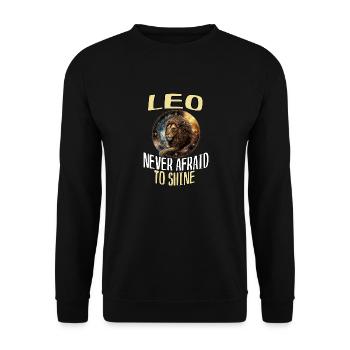 Zodiac sign Leo: creativity, courage - Unisex Sweatshirt - black - Front - Alina (178cm) & Michal (187cm)