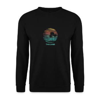 Thailand Cool Souvenir Vacation Artistic - Unisex Sweatshirt - black - Front - Alina (178cm) & Michal (187cm)