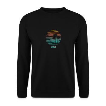 Maui Hawaii Cool Souvenir Vacances Artistique - Sweat-shirt Unisexe - noir - Devant - Alina (178cm) & Michal (187cm)