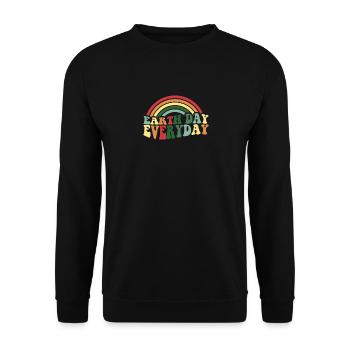 Classic Vintage Color Earth Day Everyday - Unisex Sweatshirt - black - Front - Alina (178cm) & Michal (187cm)
