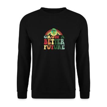 Grow A Better Future - Earth Day Family - Unisex Sweatshirt - black - Front - Alina (178cm) & Michal (187cm)